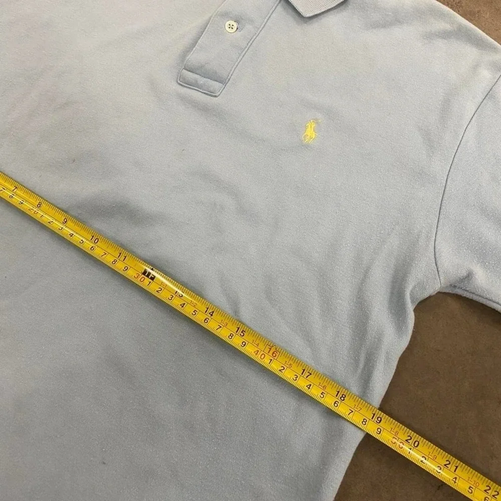 Vintage 90s Ralph Lauren Light Blue Polo Shirt Size L‎